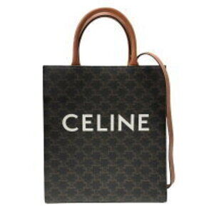 Celine Vertical Cabas Tan Triomphe Canvas Tote Bag